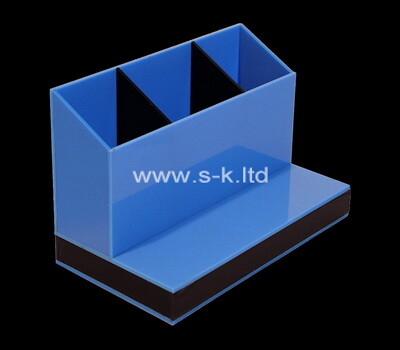 Custom blue acrylic 3 grids display case