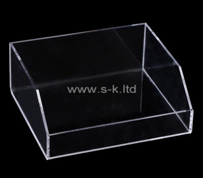 Custom front slanted clear plexiglass display box