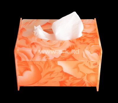 Custom color lucite tissue paper box