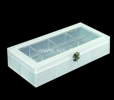 Custom 8 grids acrylic lockable organizer box