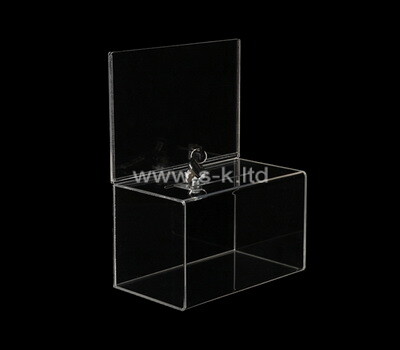Custom clear plexiglass locking voting box