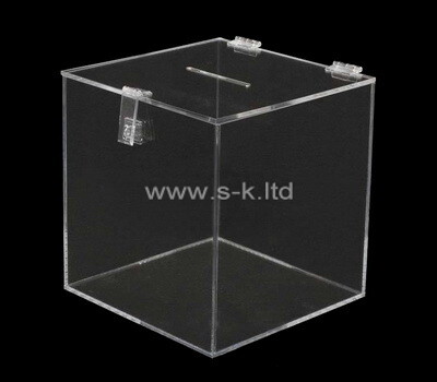 Custom square acrylic lockable suggestion box