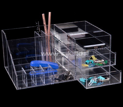 custom lucite desk organizer box