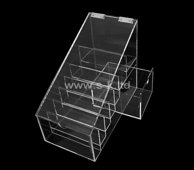 Custom counter top acrylic lucite display case with dividers