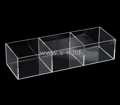 Custom table top acrylic perspex display case with dividers