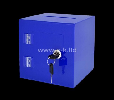 Custom acrylic plexiglass lockable ballot donation charity suggestion box