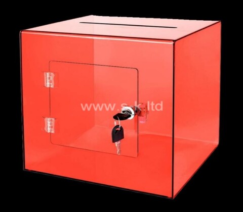 Custom acrylic plexiglass ballot suggesion collection donation box