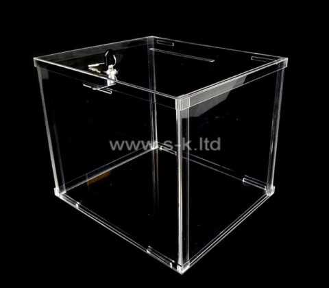 Plexiglass manufacturer customize acrylic donation box with lock