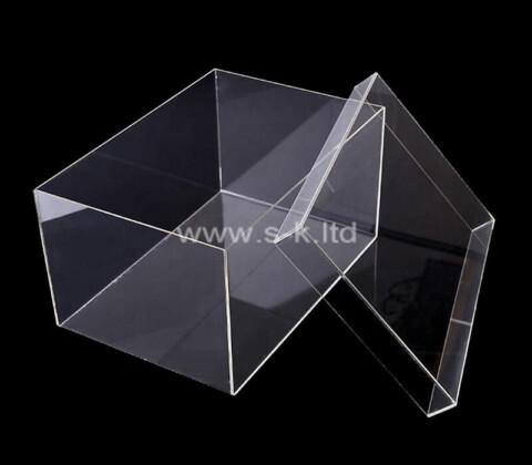 Plexiglass factory customize clear acrylic box with lid