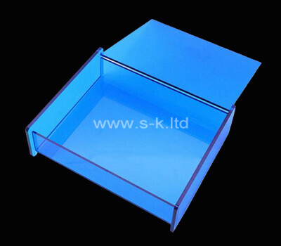 Plexiglass factory customize flat acrylic box with lid