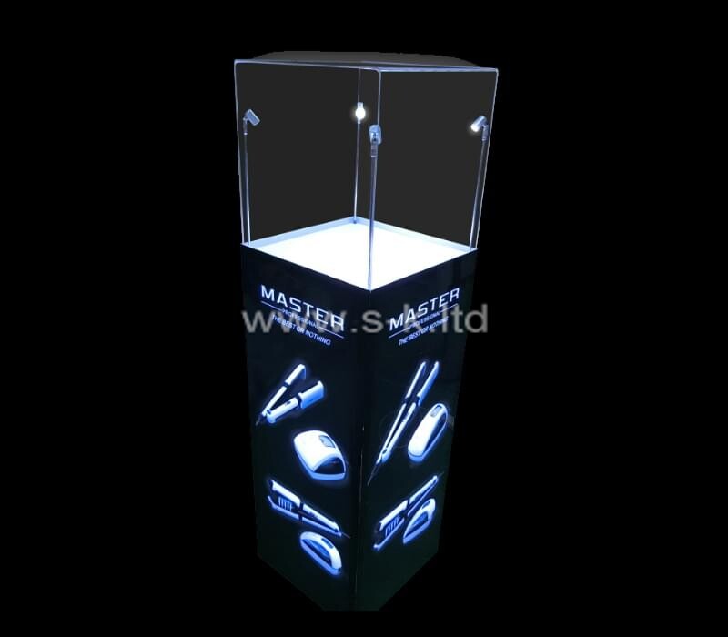 Proveedor de acrílico vitrina iluminada personalizada