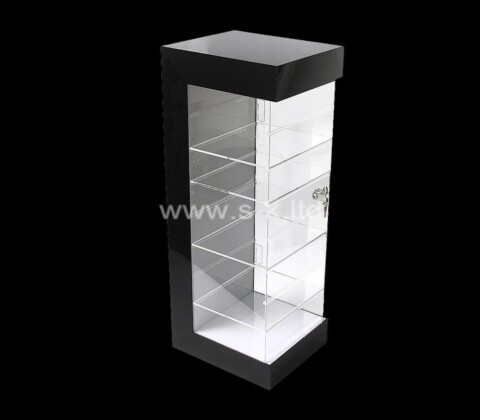 Acrylic supplier custom lighted corner curio cabinet