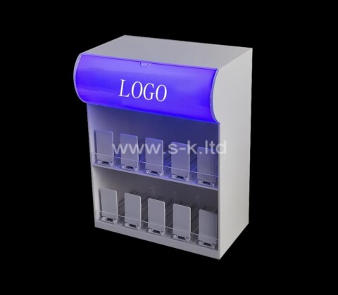 Acrylic manufacturer custom white display cabinet with lights