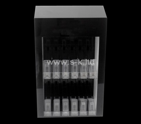 Acrylic manufacturer custom black display cabinet with lights
