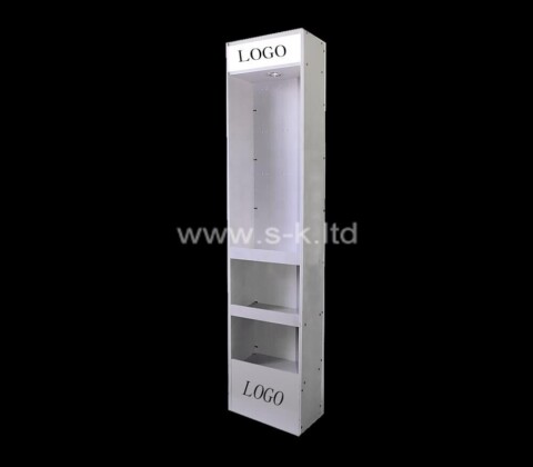 Acrylic manufacturer custom tall display cabinet with lights