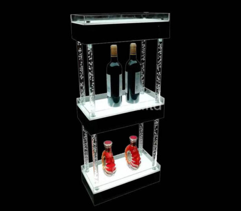 OEM supplier customized acrylic LED wine bottle display cabinet