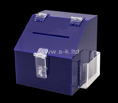 OEM supplier customized acrylic donation box with sign holder