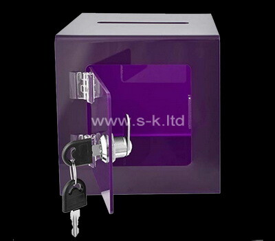 OEM supplier customized acrylic lockable donation box