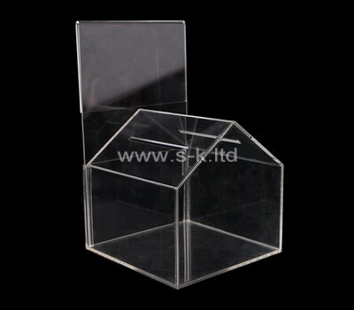 OEM supplier customized plexiglass lockable charity box