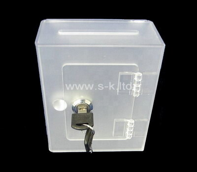 OEM supplier customized plexiglass lockable donation box