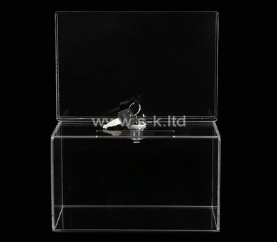 OEM supplier customized lucite lockable charity box
