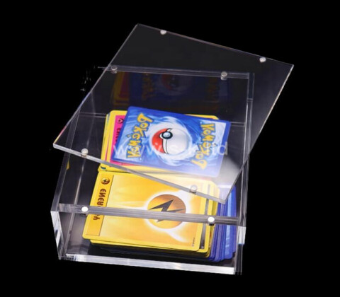 Plexiglass supplier custom acrylic card storage box perspex magnetic box