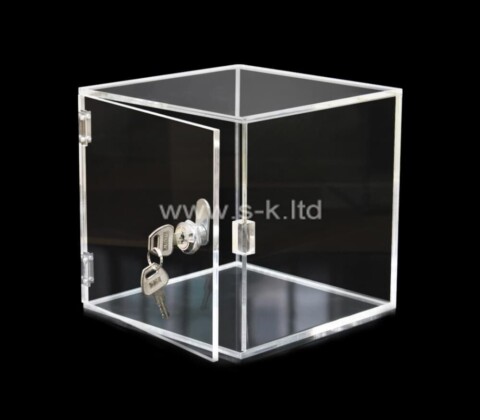 Plexiglass supplier custom acrylic lockable box perspex storage box