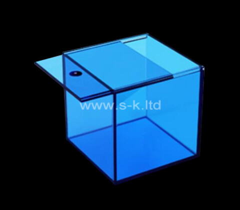 OEM supplier custom acrylic sliding lid storage box plexiglass box