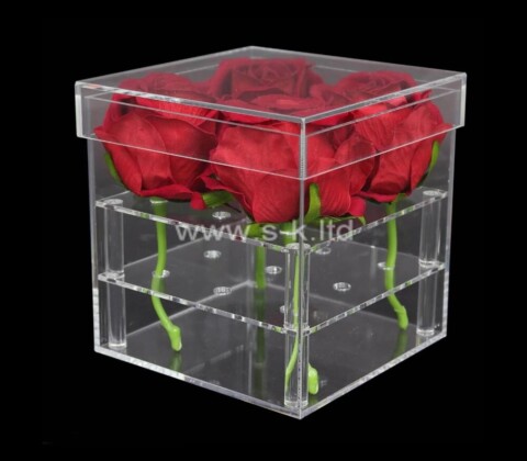 Acrylic flower box plexiglass gift box