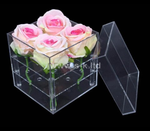 Acrylic rose box plexiglass flower box