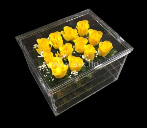 Acrylic gift box plexiglass rose box