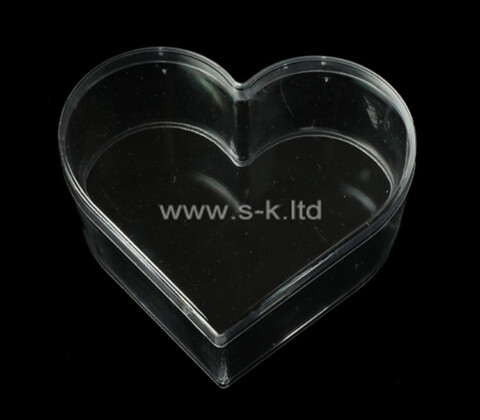 Acrylic manufacturer custom plexiglass heart shape makeup box