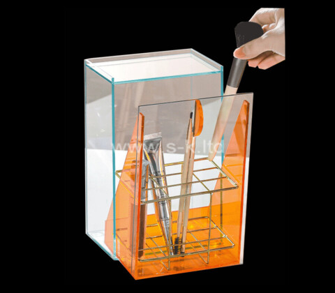 Acrylic supplier custom plexiglass makeup brushes organizer box