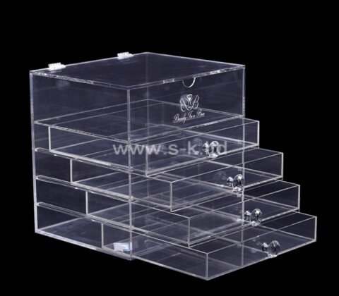 Acrylic supplier custom lucite cosmetic drawer organizer
