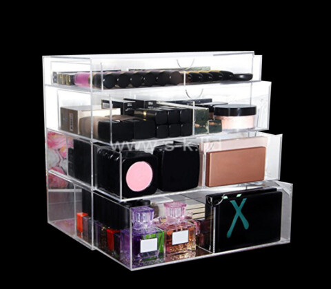 Acrylic supplier custom perspex cosmetic drawer organizer box