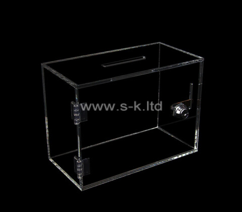 Acrylic boxes manufacturer custom perspex lockable voting box