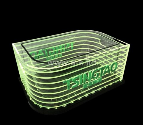 Acrylic boxes supplier custom bar ice LED bucket