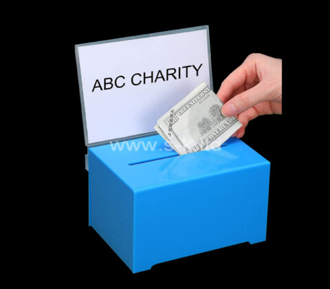 Acrylic boxes manufacturer custom plexiglass donation box