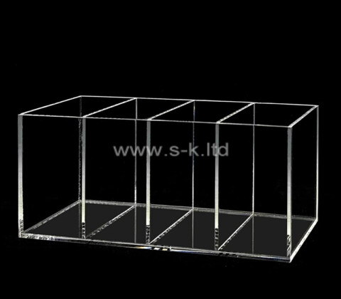 Acrylic box supplier custom lucite cosmetic brushes organizer