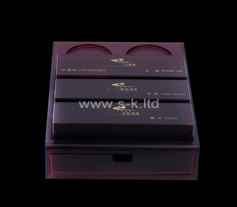Acrylic boxes supplier custom hotel supplies organizer boxes