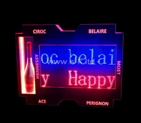 Custom acrylic LED color display hand holding sign