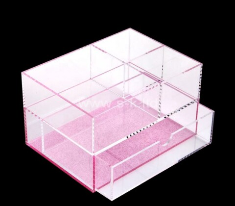 Custom acrylic skincare products organizer drawer box
