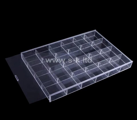 Acrylic boxes supplier custom multi-dividers organizer box