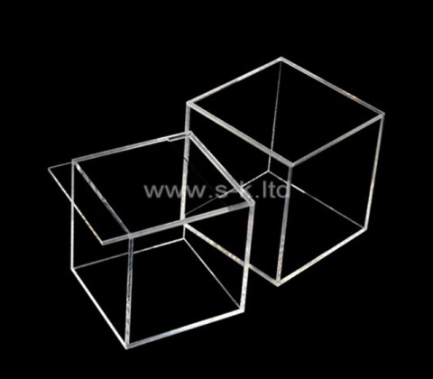 Acrylic boxes supplier custom sliding lid storage box