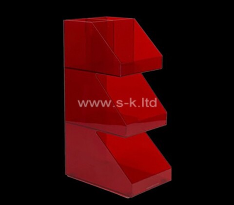 Custom translucent red acrylic 3 tiers display box