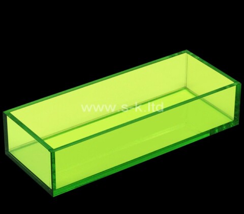 Custom translucent green acrylic skincare items storage box