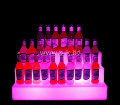 Custom acrylic LED color-changing champagne wine display stand