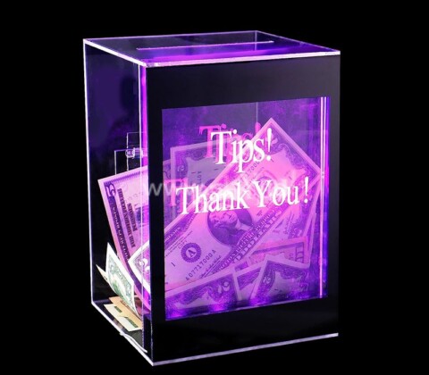 Custom acrylic light up donation ballot box