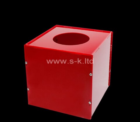 Custom red acrylic raffle ball game lottery balls box
