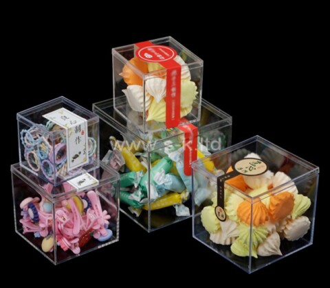 Custom transparent square acrylic candy gift storage box